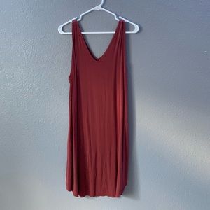 Maroon 24/7 dress with pockets from maurices
